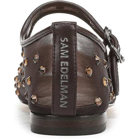 Sam Edelman Womens Café Noir Leather Michaela Mary Jane Ballet Flat Shoes - Picture 3 of 6